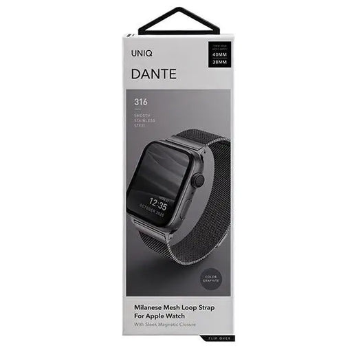 Uniq Dante Stainless Steel strap for Apple Watch 1/2/3/4/5/6/7/8/SE/SE2 38/40/41mm - graphite - Other cell phone