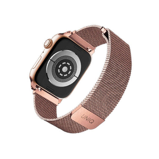 Uniq Dante Stainless Steel Strap for Apple Watch 1/2/3/4/5/6/7/8/SE/SE2 38/40/41mm - Rose Gold - Other cell phone