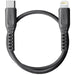 Uniq Flex USB-C / Lightning 18W nylon cable 30 cm - gray - Cell phone cables<<<HurtelXML