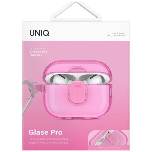 Uniq Glase Pro Case for AirPods Pro 2 - Pink - Cell phone cases and covers<<<HurtelXML