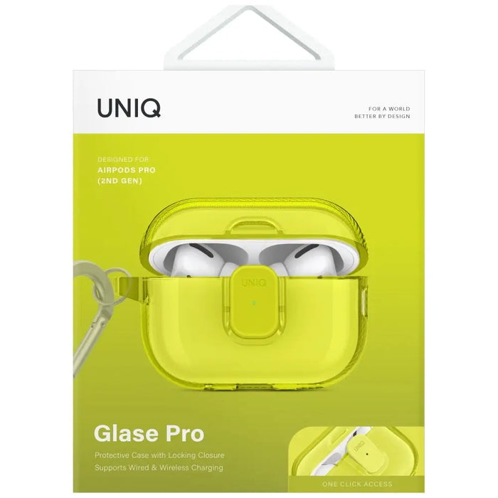 Uniq Glase Pro Case for AirPods Pro 2 - Yellow - Cell phone cases and covers<<<HurtelXML
