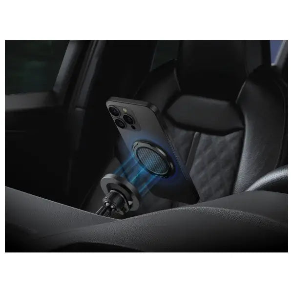 Uniq Gripfit Premium 360 Magnetic Mount&Kickstand Magnetic Holder black/carbon black - Cell phone holders<<<HurtelXML