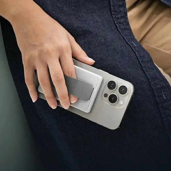 Uniq Heldro ID magnetic wallet with support and band - navy blue - Others<<<HurtelXML