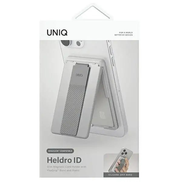 Uniq Heldro ID magnetic wallet with support and wristband - gray - Others<<<HurtelXML