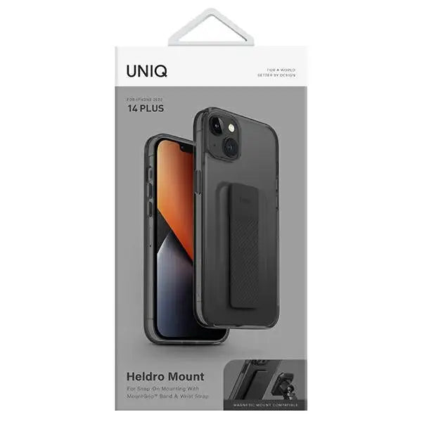 Uniq Heldro Mount case for iPhone 14 Plus - black - Cell phone cases and covers<<<HurtelXML