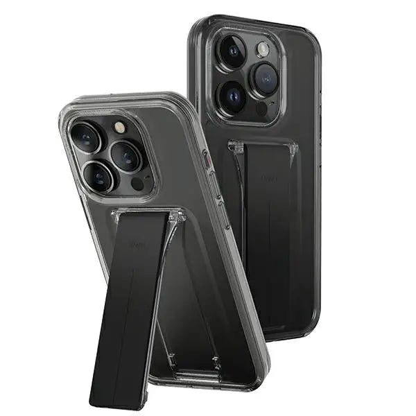 Uniq Heldro Mount case with Stand iPhone 15 Pro 6.1’’ smoke/vapor smoke - Cell phone cases and covers<<<HurtelXML