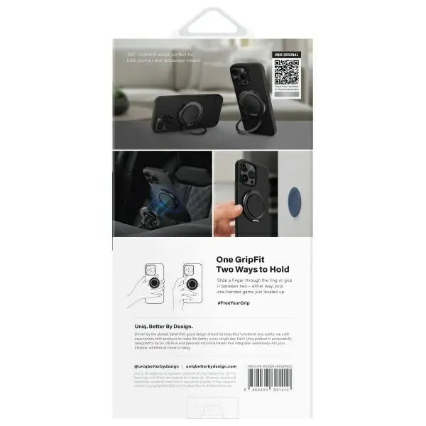 Uniq Keva Air iPhone 16 Pro 6.3’’ Magclick Charging Case Black/Carbon Black - Cell phone cases and covers<<<HurtelXML