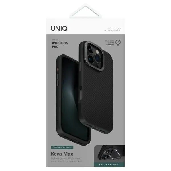 Uniq Keva Max Magclick Charging Case for iPhone 16 Pro - Black - Cell phone cases and covers<<<HurtelXML