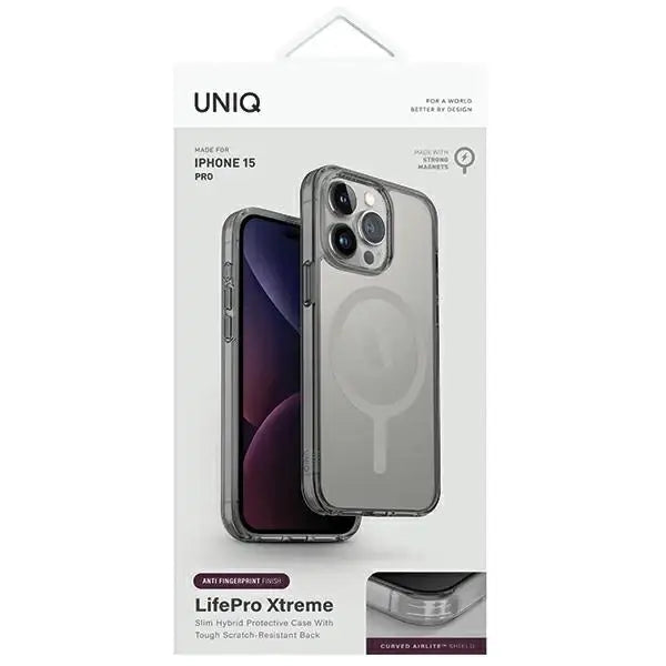 Uniq LifePro Xtreme Magclick Charging case for iPhone 15 Pro - gray - Cell phone cases and covers<<<HurtelXML