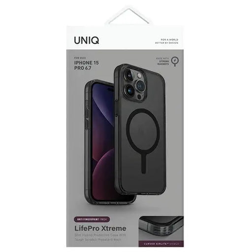 Uniq LifePro Xtreme Magclick Charging case for iPhone 15 Pro Max - black - Cell phone cases and covers<<<HurtelXML