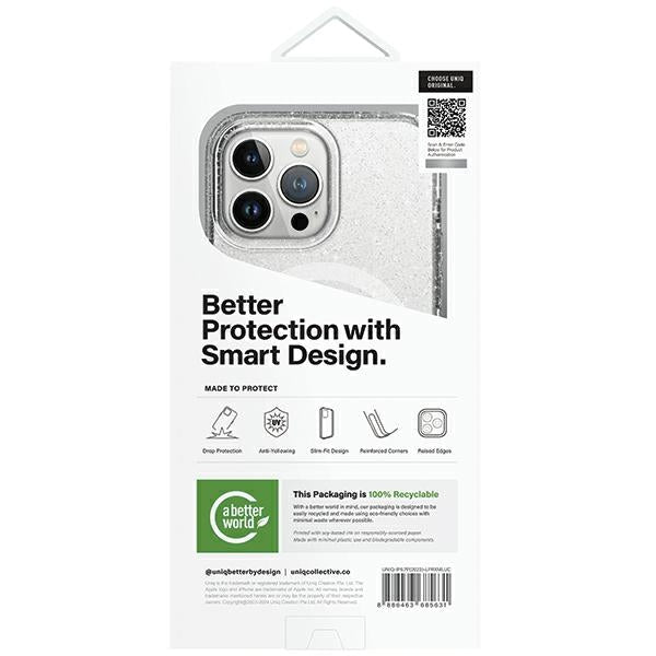 Uniq LifePro Xtreme Magclick Charging Case for iPhone 15 Pro Max - Transparent Silver - Cell phone cases