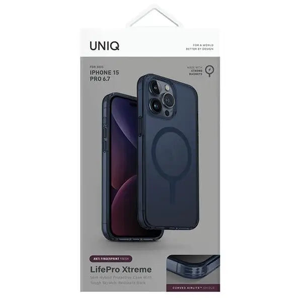 Uniq LifePro Xtreme Magclick Charging case for iPhone 15 Pro Max - dark blue - Cell phone cases and covers<<<HurtelXML