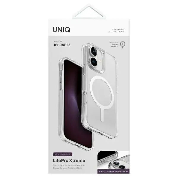 Uniq LifePro Xtreme Magclick Charging Case for iPhone 16 - Clear - Cell phone cases and covers<<<HurtelXML