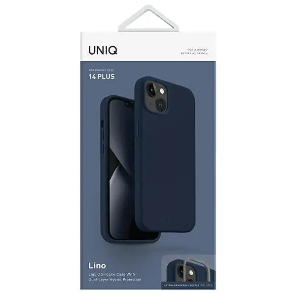 Uniq Lino case for iPhone 14 Plus - blue - Cell phone cases and covers<<<HurtelXML