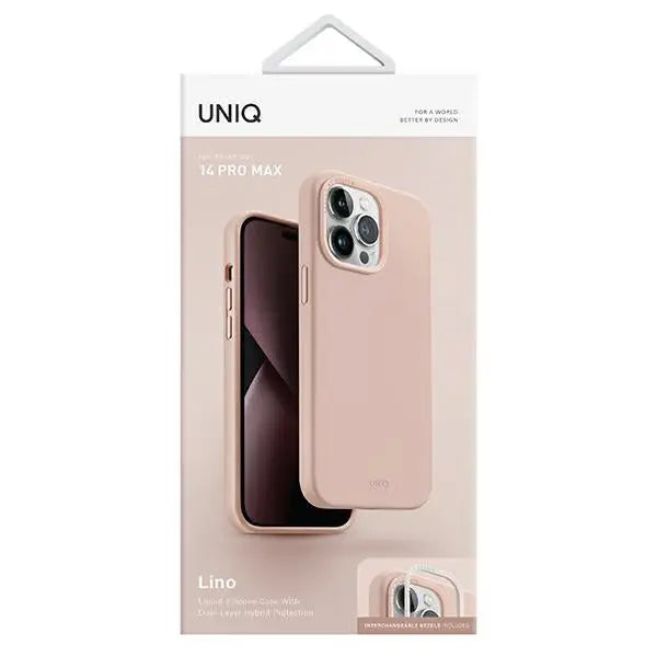 Uniq Lino case for iPhone 14 Pro Max - pink - Cell phone cases and covers<<<HurtelXML