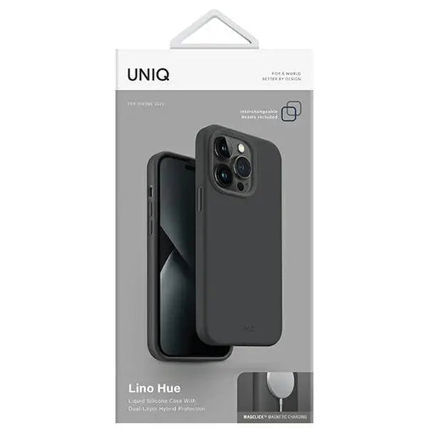Uniq Lino Hue Magclick Charging case for iPhone 14 Plus - gray - Cell phone cases and covers<<<HurtelXML