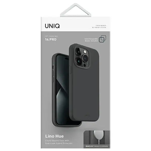 Uniq Lino Hue Magclick Charging case for iPhone 14 Pro - gray - Cell phone cases and covers<<<HurtelXML