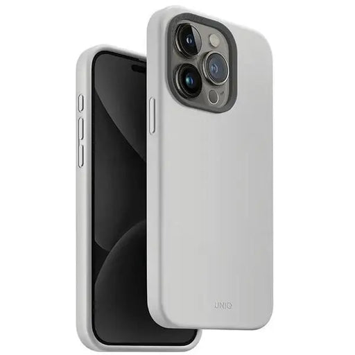 Uniq Lino Hue Magclick Charging case for iPhone 15 Pro - light gray - Cell phone cases and covers<<<HurtelXML
