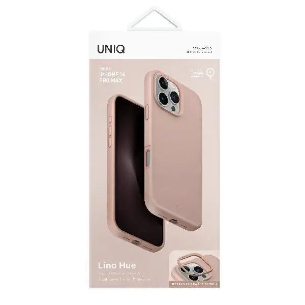 Uniq Lino Hue Magclick Charging Case for iPhone 16 Pro - Pink - Cell phone cases and covers<<<HurtelXML