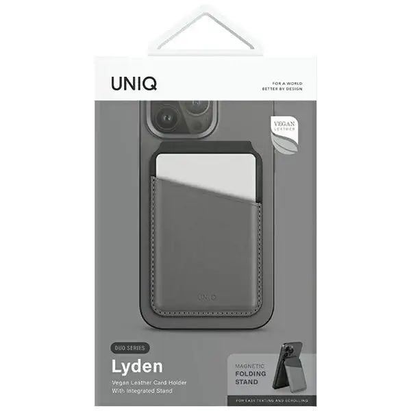 Uniq Lyden DS magnetic RFID wallet with phone stand - gray and black - Others<<<HurtelXML