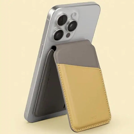 Uniq Lyden DS magnetic RFID wallet with phone stand - yellow-gray - Others<<<HurtelXML