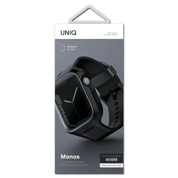 Uniq Monos 2 in 1 Strap + Case for Apple Watch 45/44mm - Black - Other cell phone equipment<<<HurtelXML