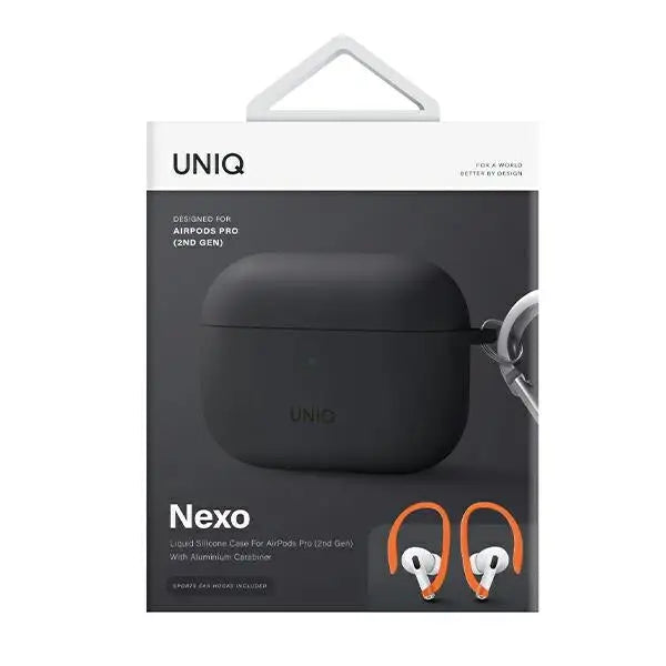 Uniq Nexo case for AirPods Pro 2 + ear hooks - gray - Cell phone cases and covers<<<HurtelXML