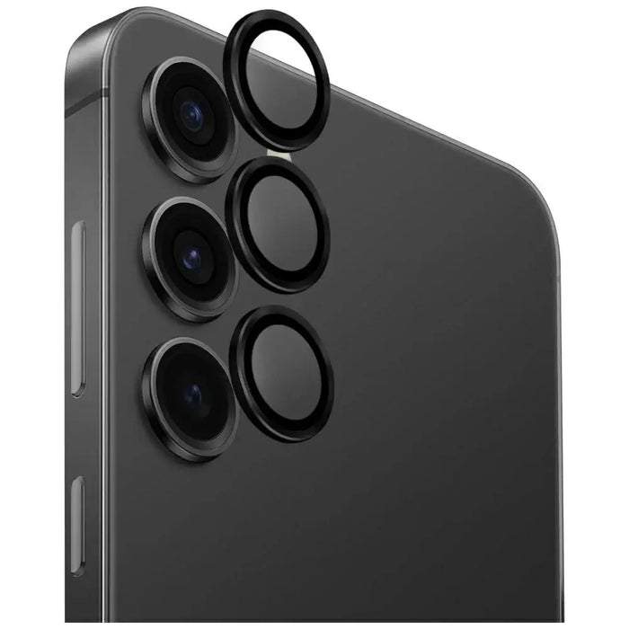 Uniq Optix Aluminum Camera Lens for Samsung Galaxy S25 - Black - Cell phone tempered glass<<<HurtelXML