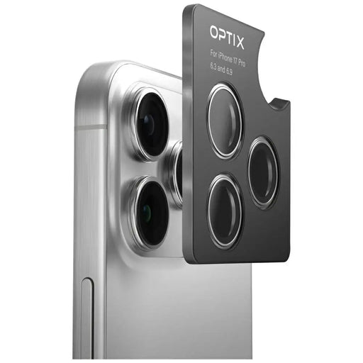 Uniq Optix Aluminum Camera Lens Protector for iPhone 17 with Applicator - Black - Cell phone tempered glass<<<HurtelXML
