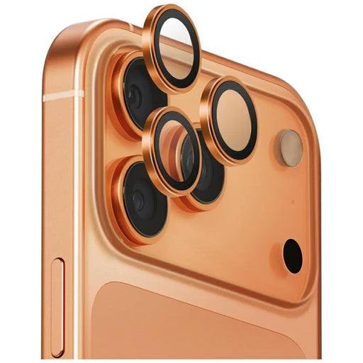 Uniq Optix Aluminum Camera Lens Protector for iPhone 17 Pro / iPhone 17 Pro Max with Applicator - Copper - Cell phone