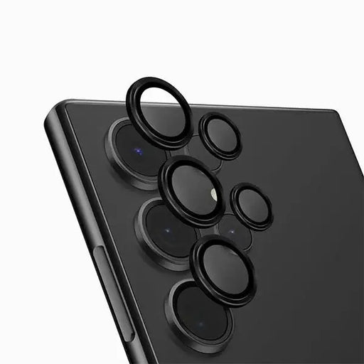 Uniq Optix Aluminum Camera Lens Protector for Samsung Galaxy S24 Ultra camera lens with applicator - black - Cell phone
