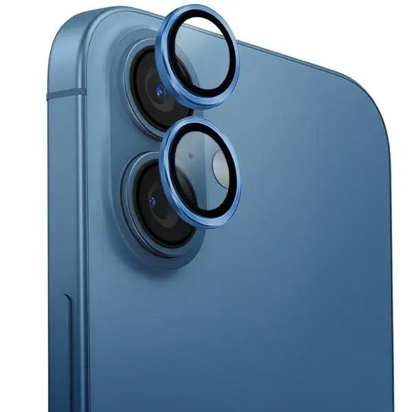 Uniq Optix Aluminum Camera Lens Protector with Applicator for iPhone 16 / iPhone 16 Plus - Beige - Cell phone tempered