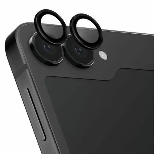 Uniq Optix Auminium Tempered Glass for Lens with Applicator for Samsung Galaxy Z Flip 6 - Black - Cell phone tempered