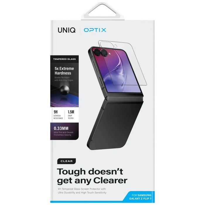 Uniq Optix Clear Tempered Glass for Samsung Galaxy Z Flip 7 - Cell phone tempered glass<<<HurtelXML