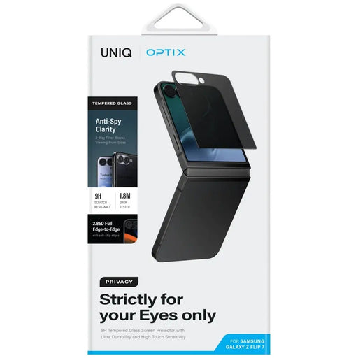 Uniq Optix Privacy tempered glass for Samsung Galaxy Z Flip 7 - Cell phone tempered glass<<<HurtelXML
