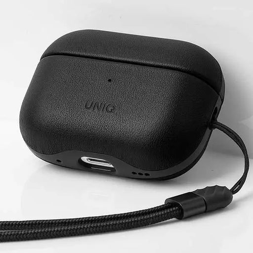 Uniq Terra Genuine Leather case for AirPods Pro 2 - black - Cell phone cases and covers<<<HurtelXML