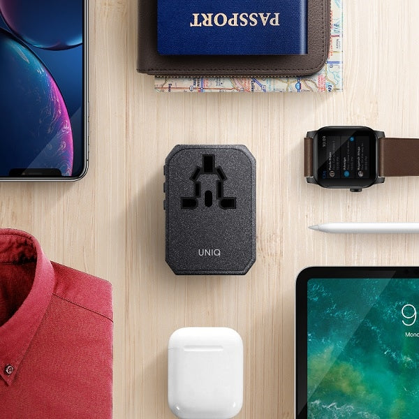 Uniq Voyage LITHOS Collective 33W 2xUSB PD 18W QC 3.0 travel adapter - gray - Cell phone USB charger<<<HurtelXML