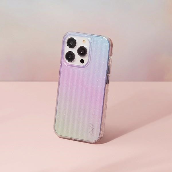 Uniq Coehl Linear case for iPhone 14 Pro - blue and pink