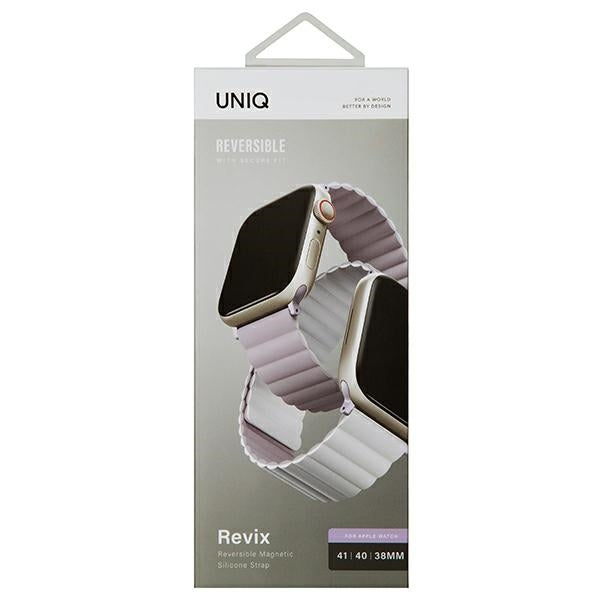 Uniq Revix strap for Apple Watch 1/2/3/4/5/6/7/8/SE/SE2 38/40/41mm - lilac and white