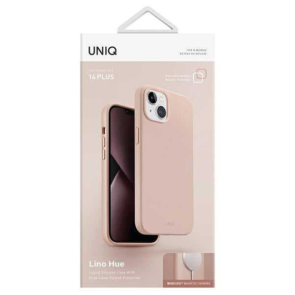 Uniq Lino Hue Magclick Charging case for iPhone 14 Plus - pink