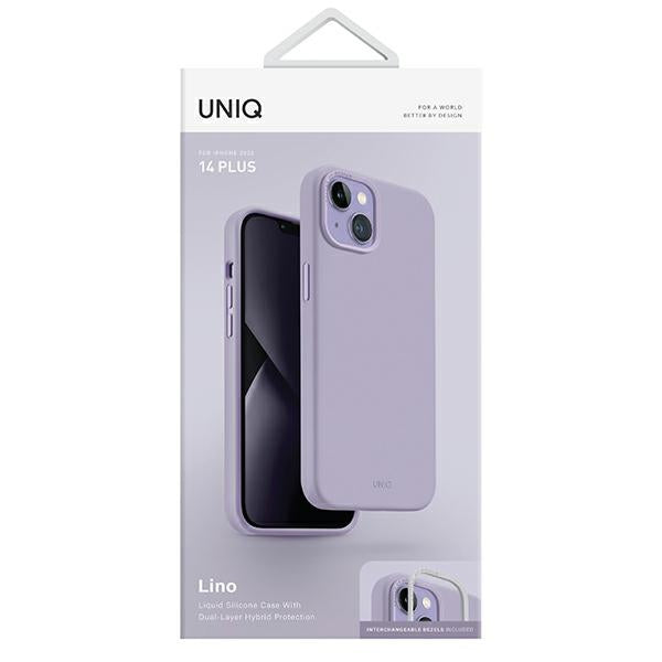 Uniq Lino case for iPhone 14 Plus - lilac