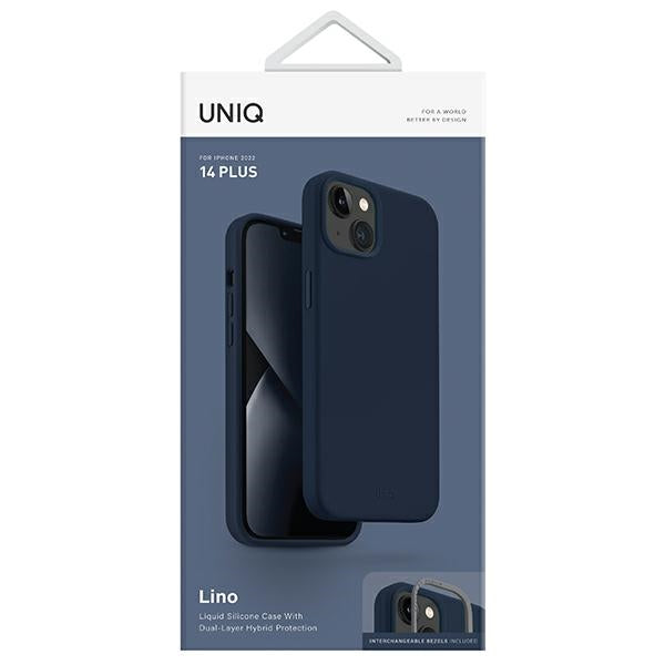 Uniq Lino case for iPhone 14 Plus - blue