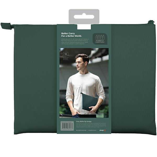 Uniq Lyon Waterproof RPET case for a 14" laptop - green