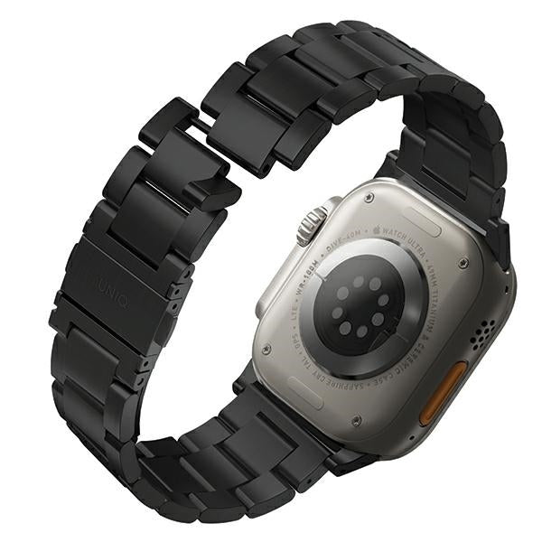 Uniq Osta Stainless Steel Strap for Apple Watch 1/2/3/4/5/6/7/8/SE/SE2/Ultra 42/44/45/49mm - Black