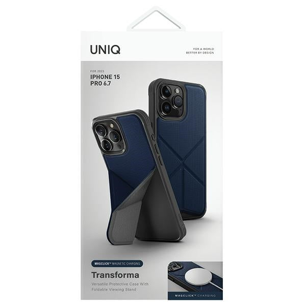 Uniq Transforma Magclick Charging case for iPhone 15 Pro Max - blue