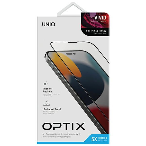 Uniq Optix Vivid glass for iPhone 14 Plus with applicator