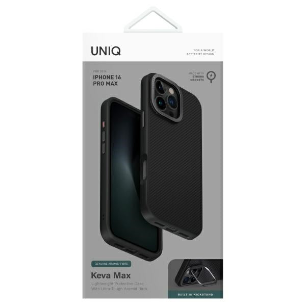 Uniq Keva Max Magclick Charging Case for iPhone 16 Pro Max - Black