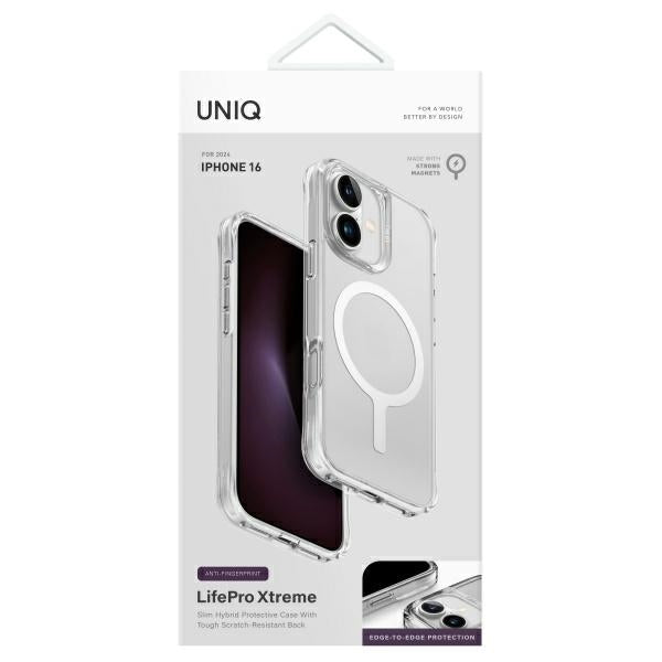 Uniq LifePro Xtreme Magclick Charging Case for iPhone 16 - Clear