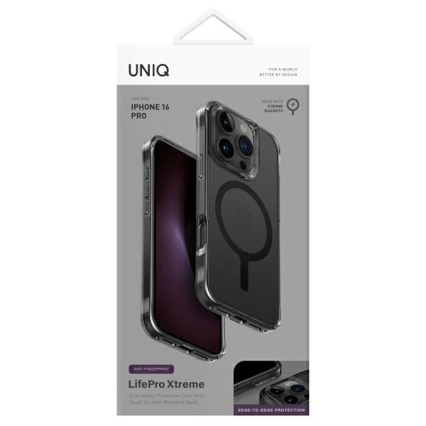 Uniq LifePro Xtreme Magclick Charging Case for iPhone 16 Pro - Gray