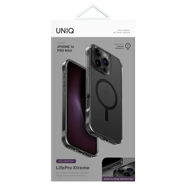 Uniq LifePro Xtreme Magclick Charging Case for iPhone 16 Pro Max - Gray